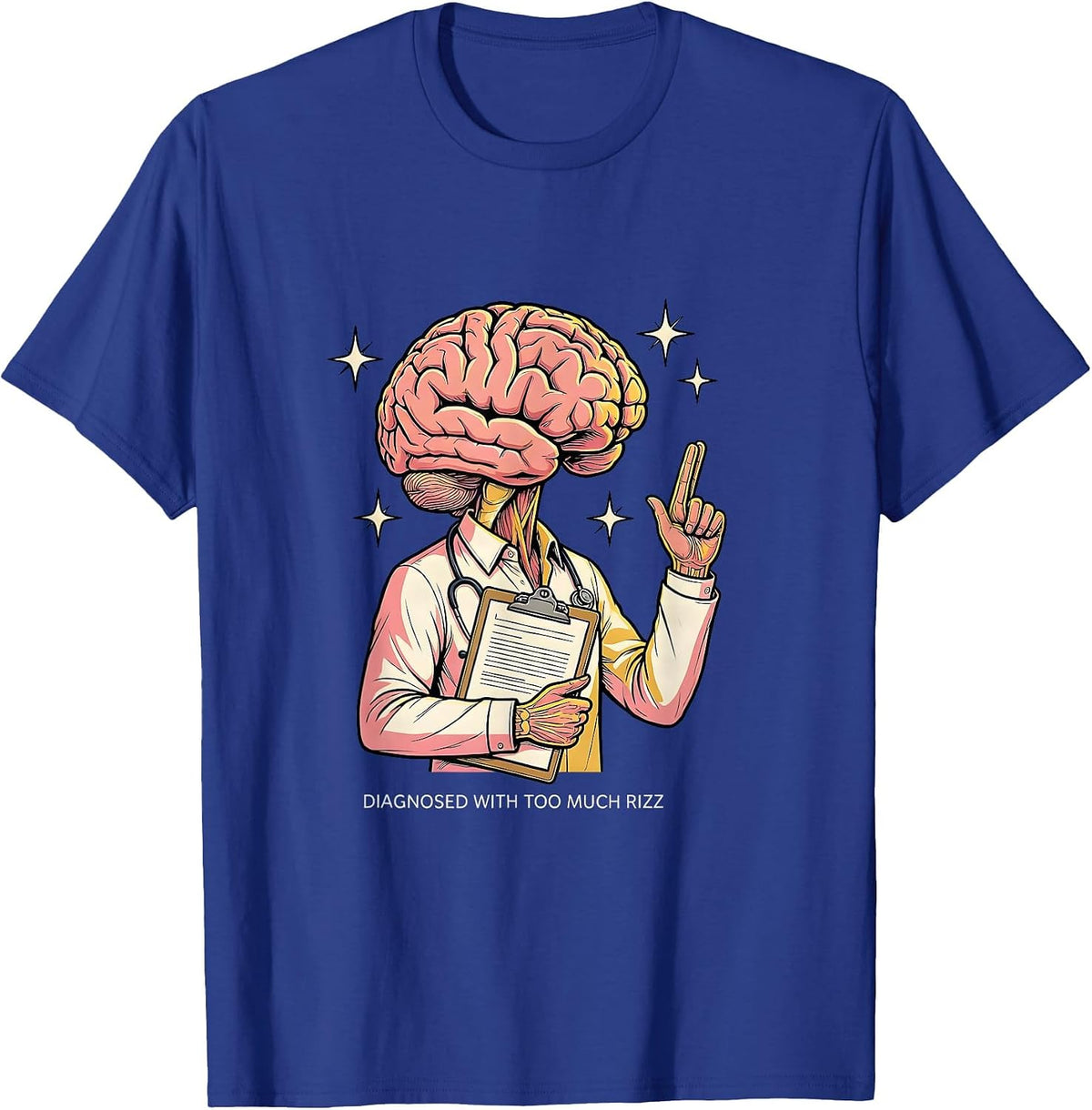 Men's Diagnosed With Too Much Rizz Funny Autism Design T-Shirt - Royal Blue