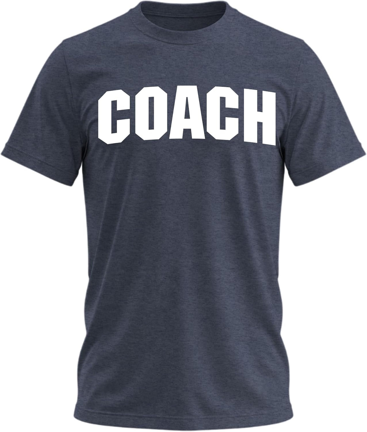 Coaching Fitness Trainer Athletic Team Graphic T-Shirt for Men and Women - Heather Navy