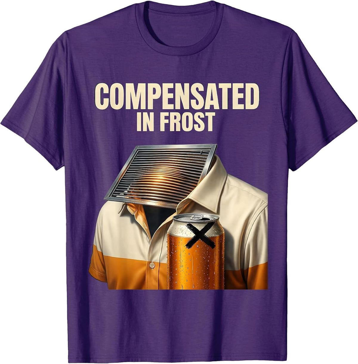 Men's Compensated In Frost Funny Labor Day Grill Beer Humor T-Shirt - Purple