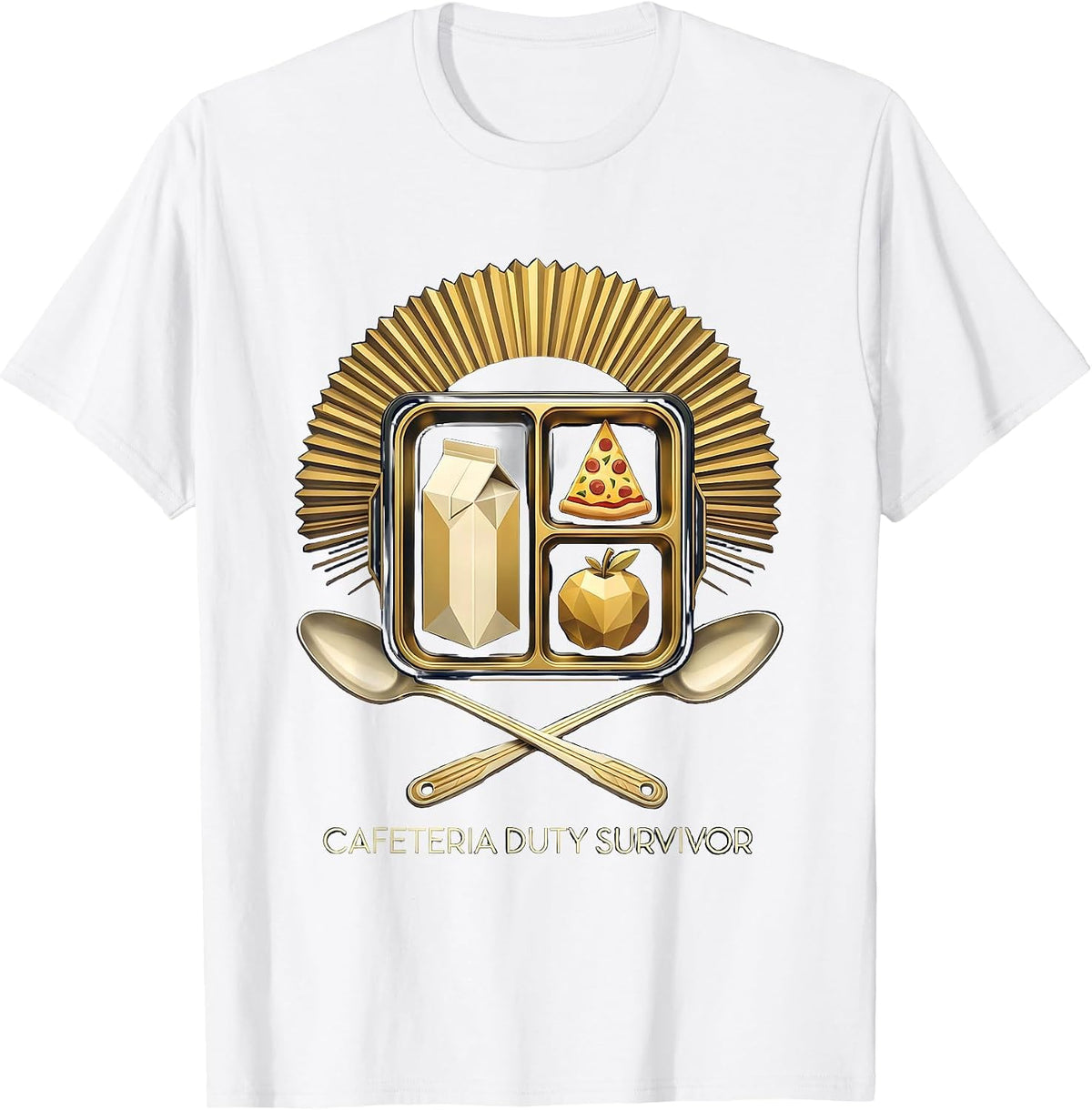 Cafeteria Duty Survivor 5th Grade Teacher T-Shirt - White