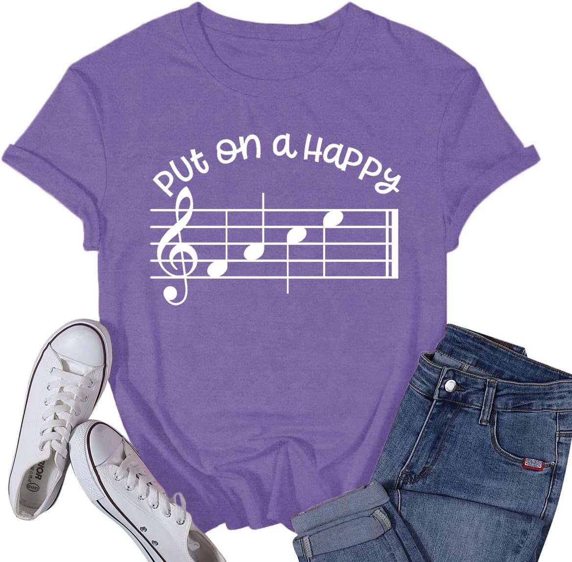 Womens Music Teacher Shirts Music Lover Tshirt Band Teacher Appreciation Tee Tops - Purple