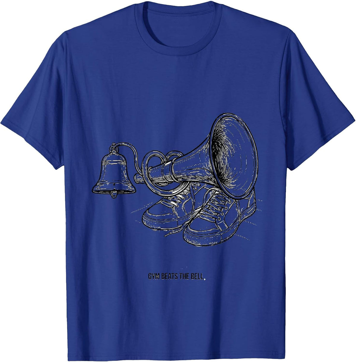 Men's Gym Beats The Bell Funny PE Teacher Back To School Humor T-Shirt - Royal Blue