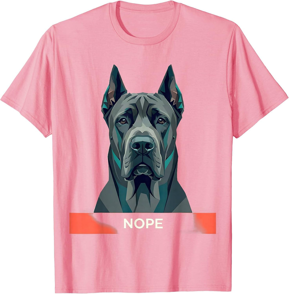 Men's Nope Funny Great Dane Dog Lover Breed Meme T-Shirt - Pink