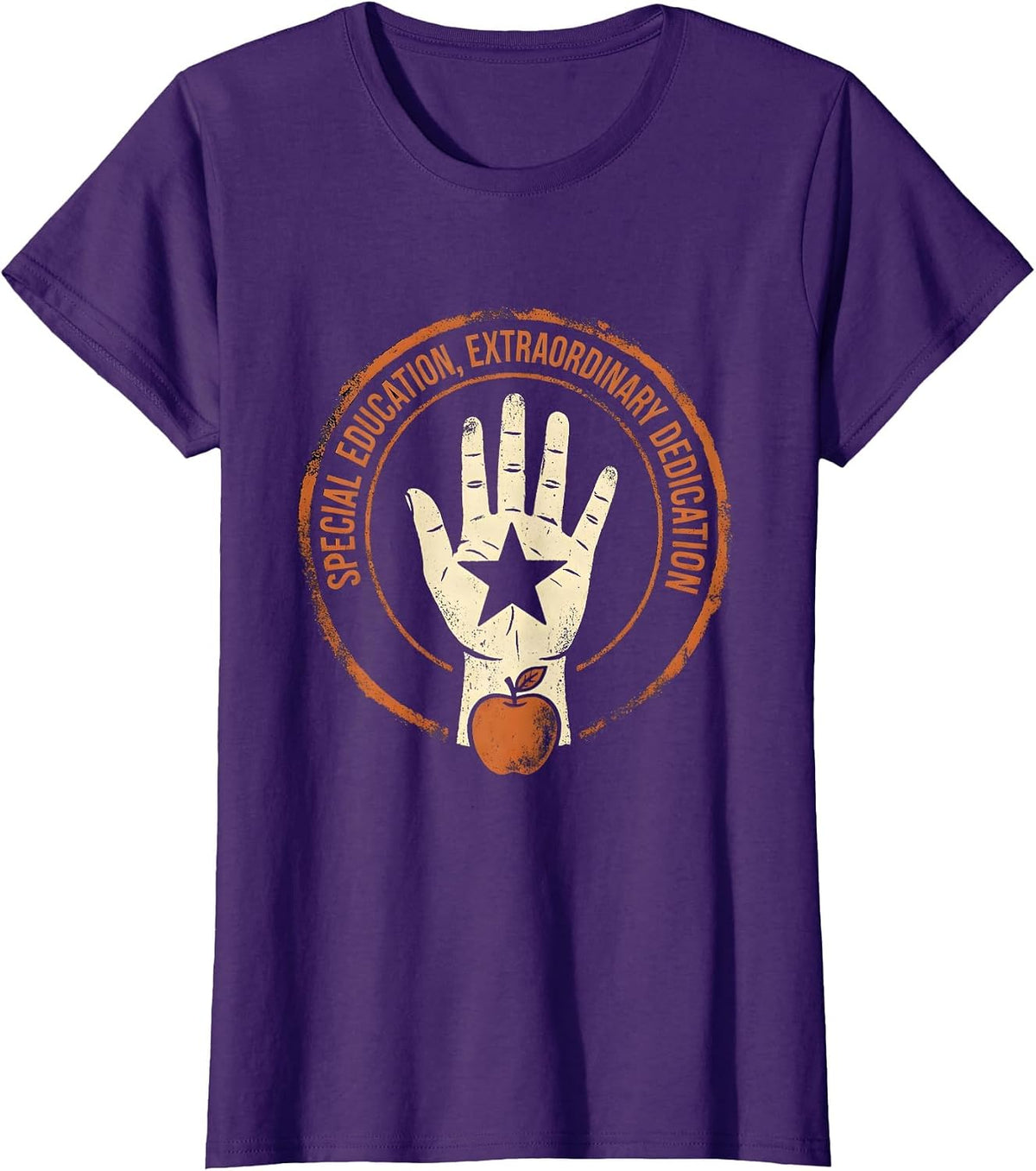 Women's Special Education Extraordinary Dedication Teacher T-Shirt - Purple