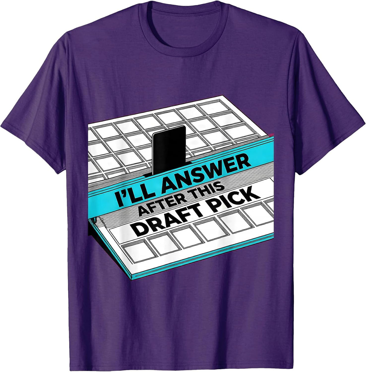 I'll Answer After This Draft Pick Funny Gamer RPG Gift T-Shirt - Purple