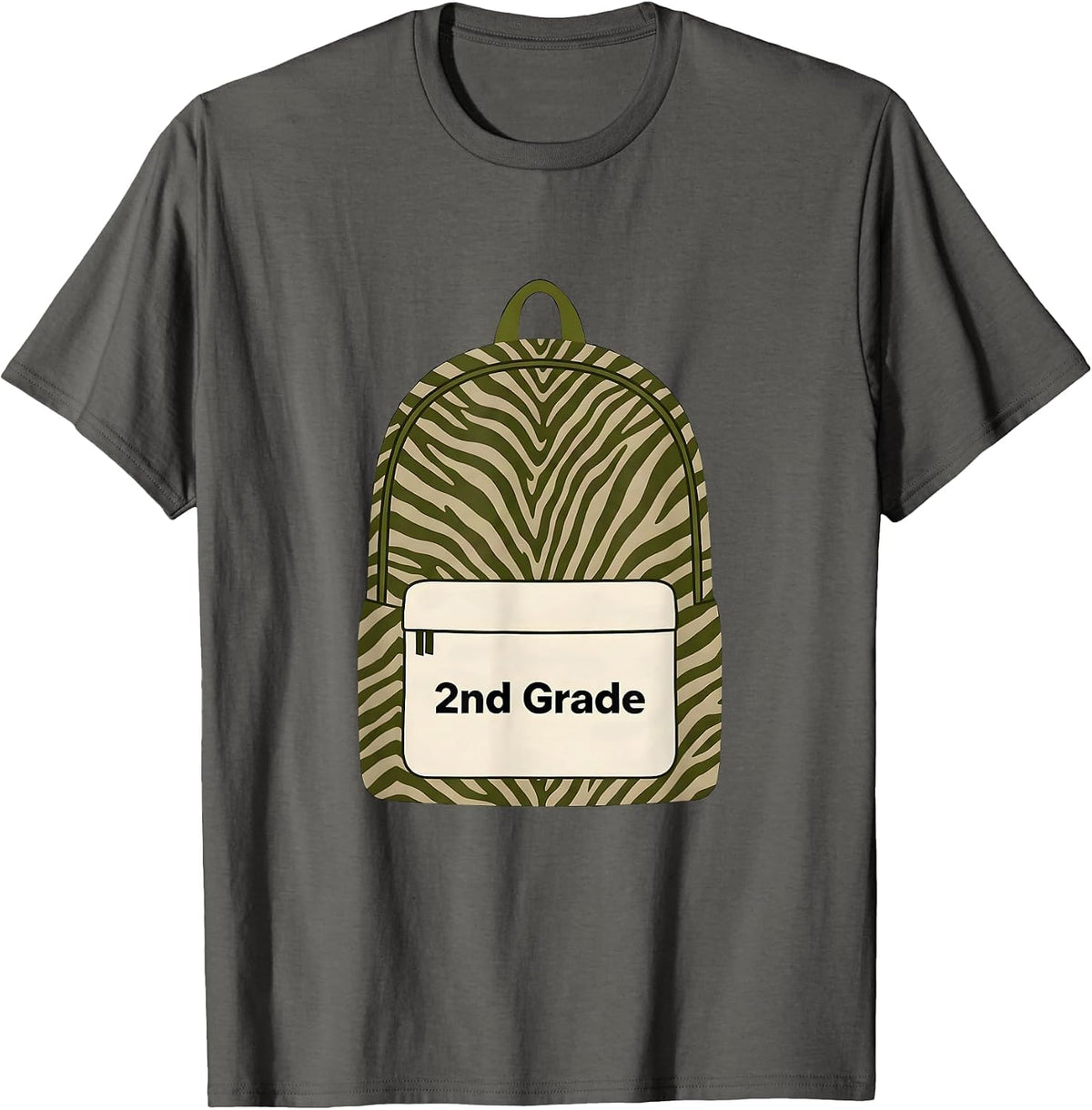 Men's 2nd Grade Camo Back To School Boys Teachers T-Shirt - Asphalt Grey