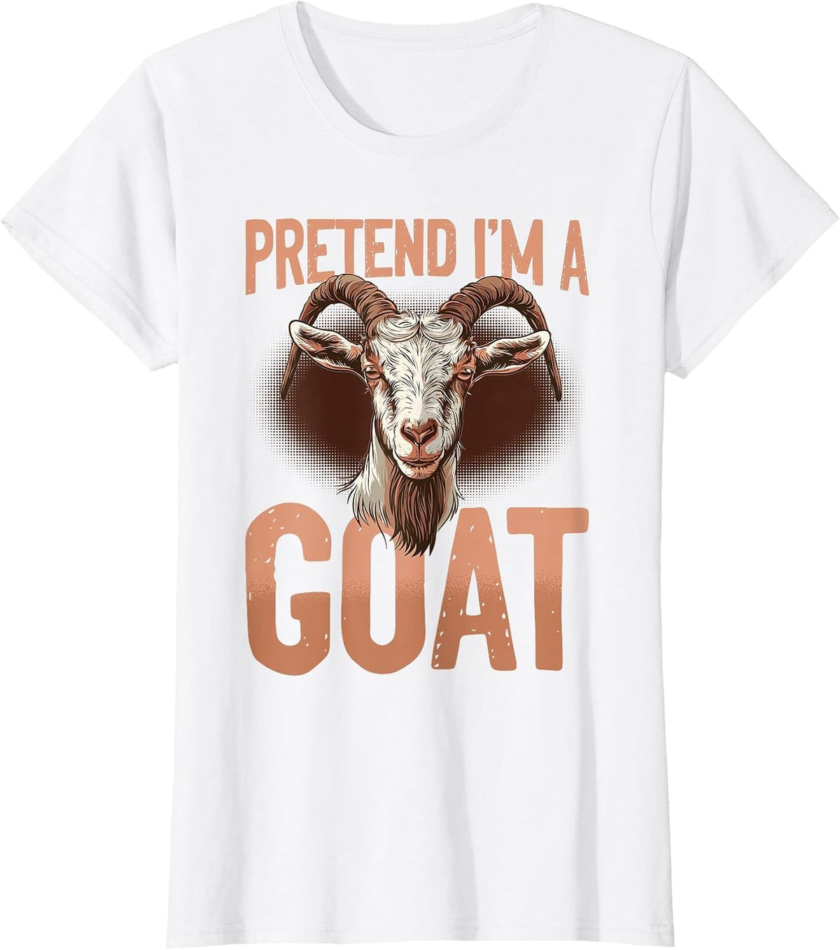 Funny Goat Farmer Animal Pretend I'm A Goat T-Shirt - White