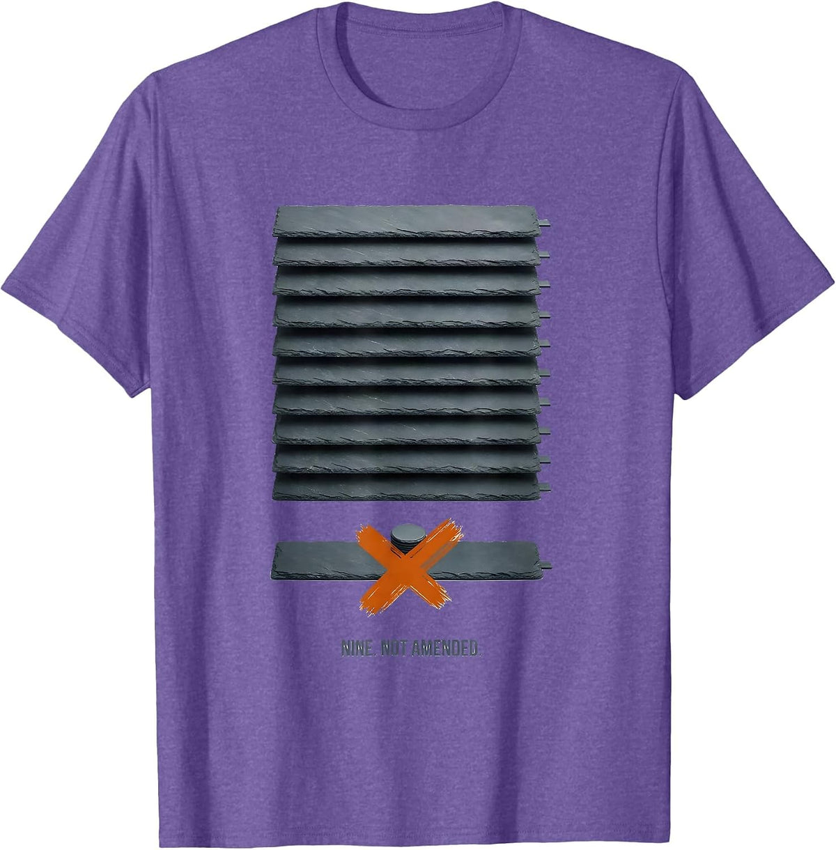 Men's Nine. Not Amended Retro Pluto Planet Demotion Humor T-Shirt - Purple Heather