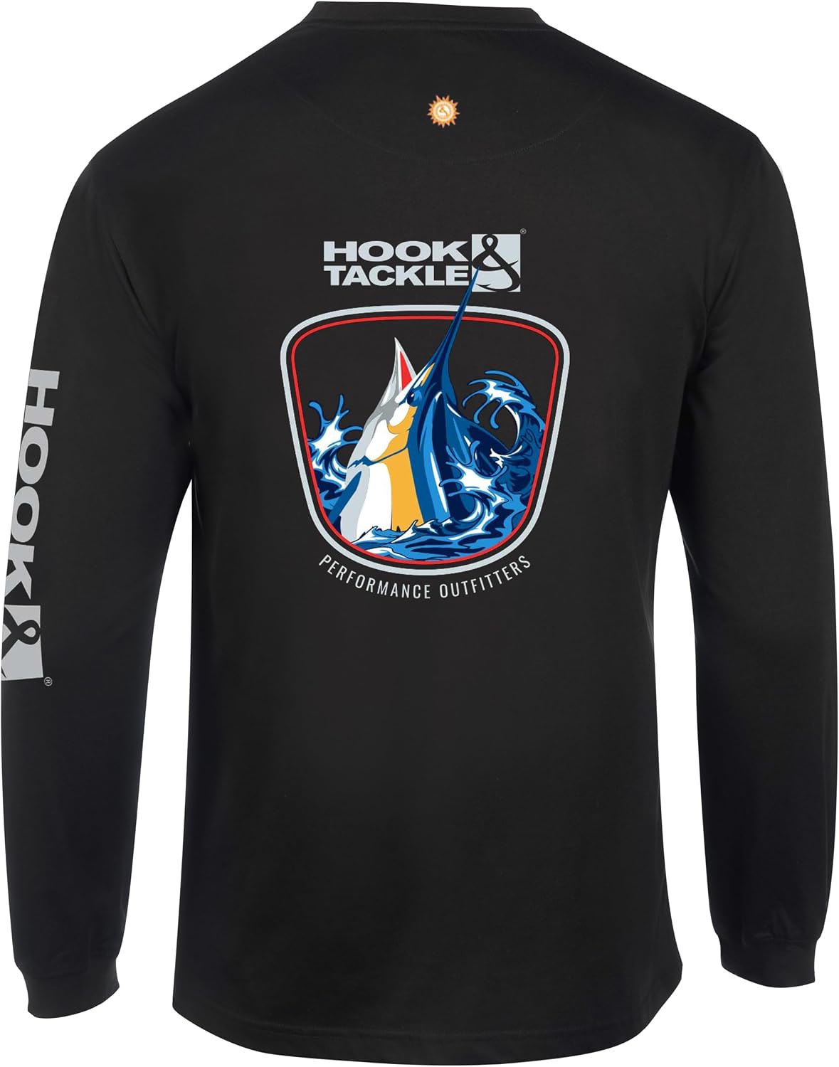 Hook & Tackle Men's Marlin Thrust L/S UV Fishing T-Shirt - Black