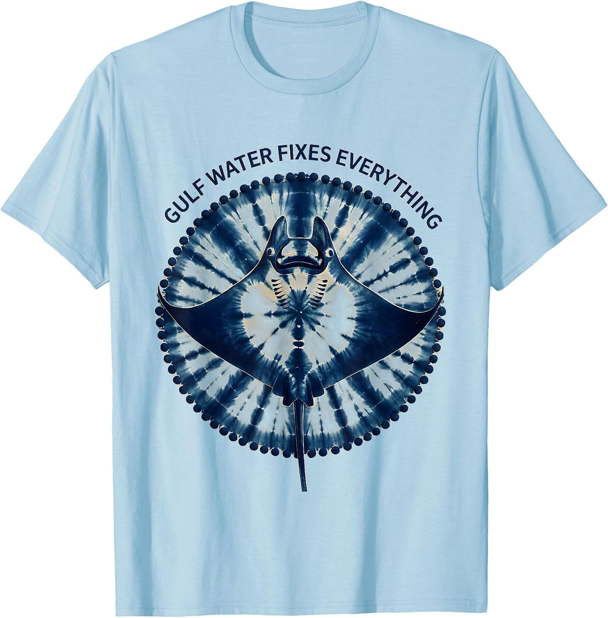 Men's Gulf Water Fixes Everything Gulf of Mexico Design T-Shirt - Baby Blue