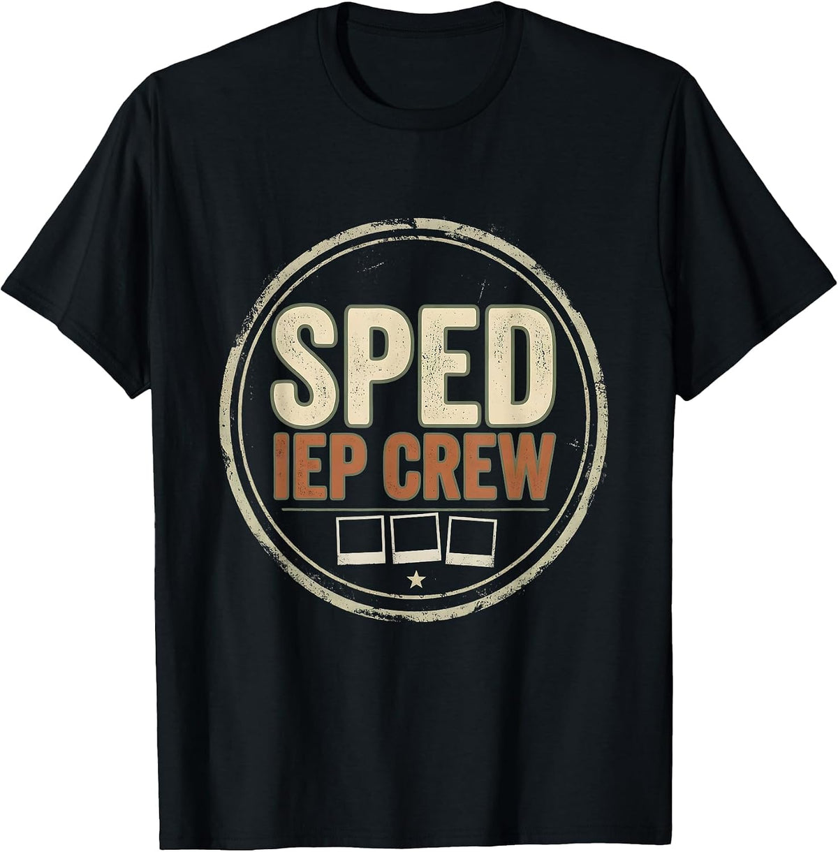 Men's SPED IEP Crew Distressed Special Education Teacher Dream T-Shirt - Black