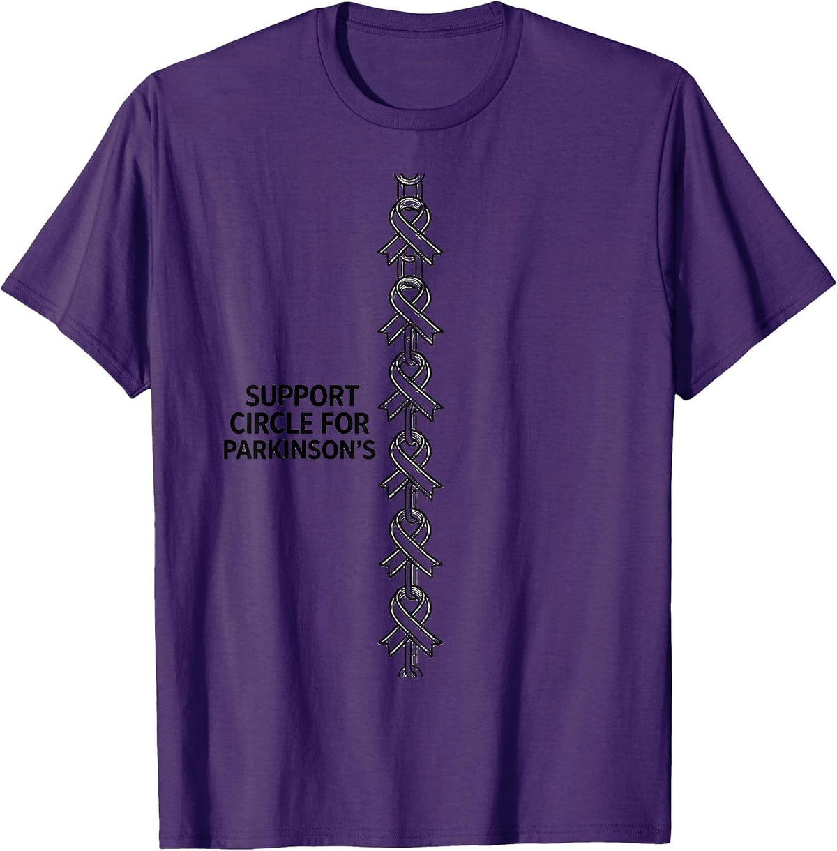 Support Circle For Parkinson's Awareness Support Squad T-Shirt - Purple