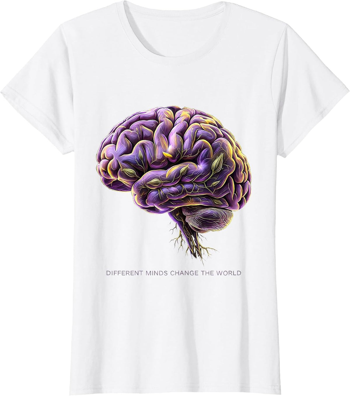 Different Minds Change The World Autism Design T-Shirt - White