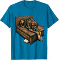 I Got A Great Dane Lost The Bed Vintage Dog Lover Humor T-Shirt - Sapphire Blue