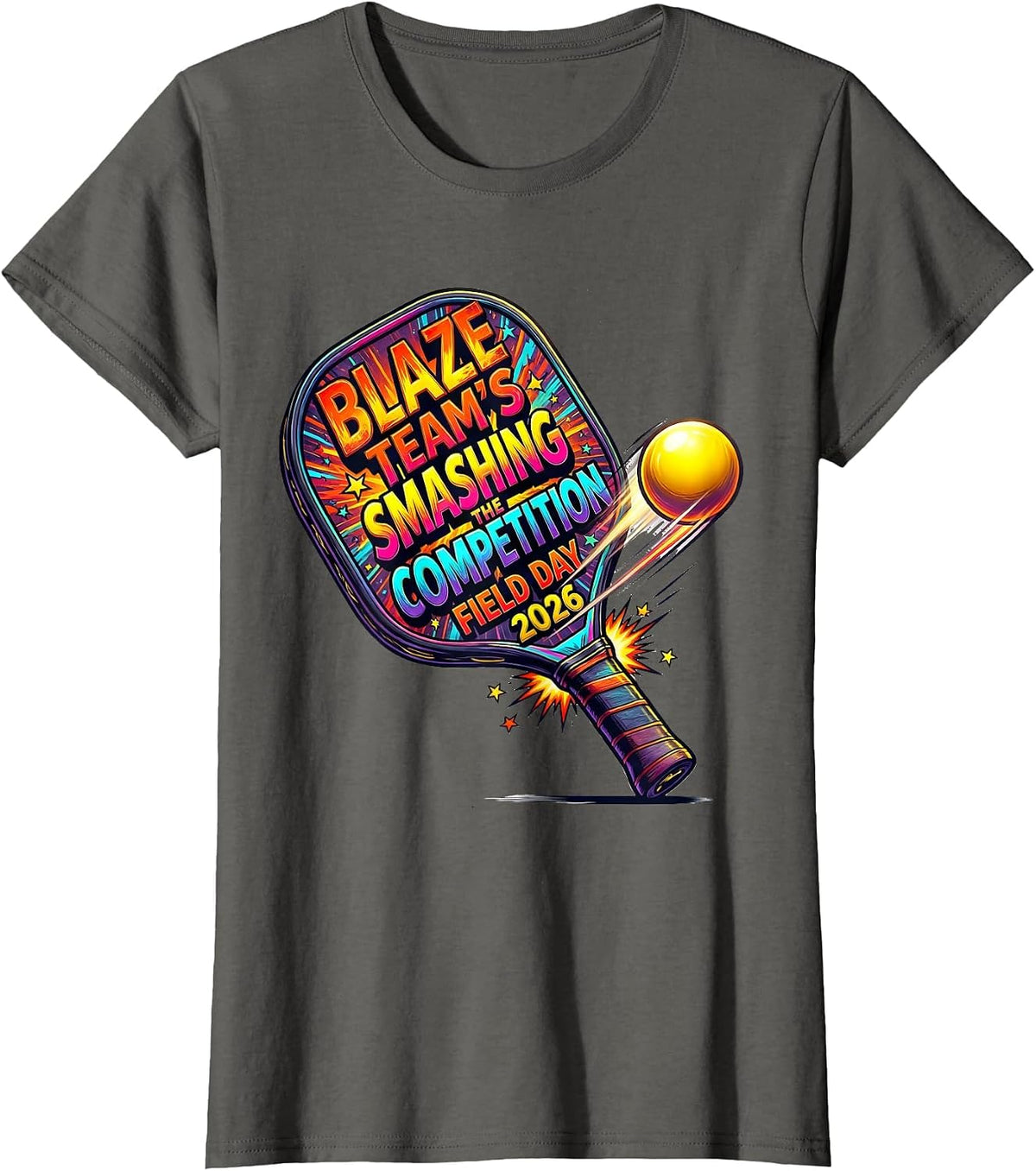 Women's Blaze Team's Smashing The Competition — Field Day 2026 T-Shirt - Asphalt Grey