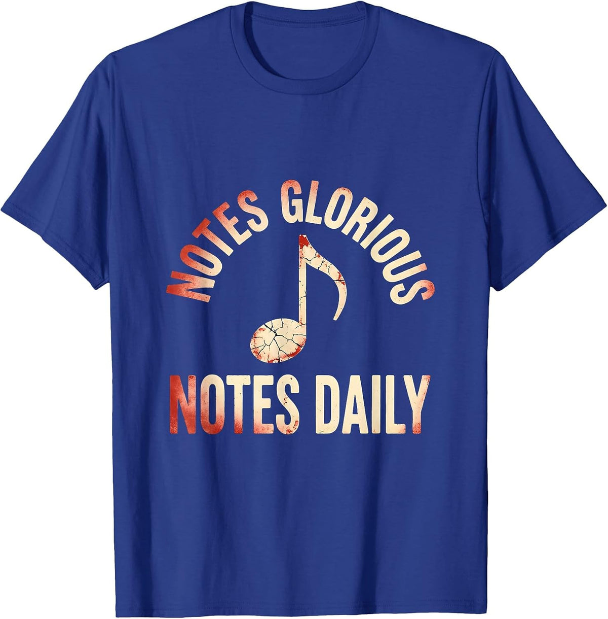 Men's Notes Glorious Notes Music Teacher Design T-Shirt - Royal Blue