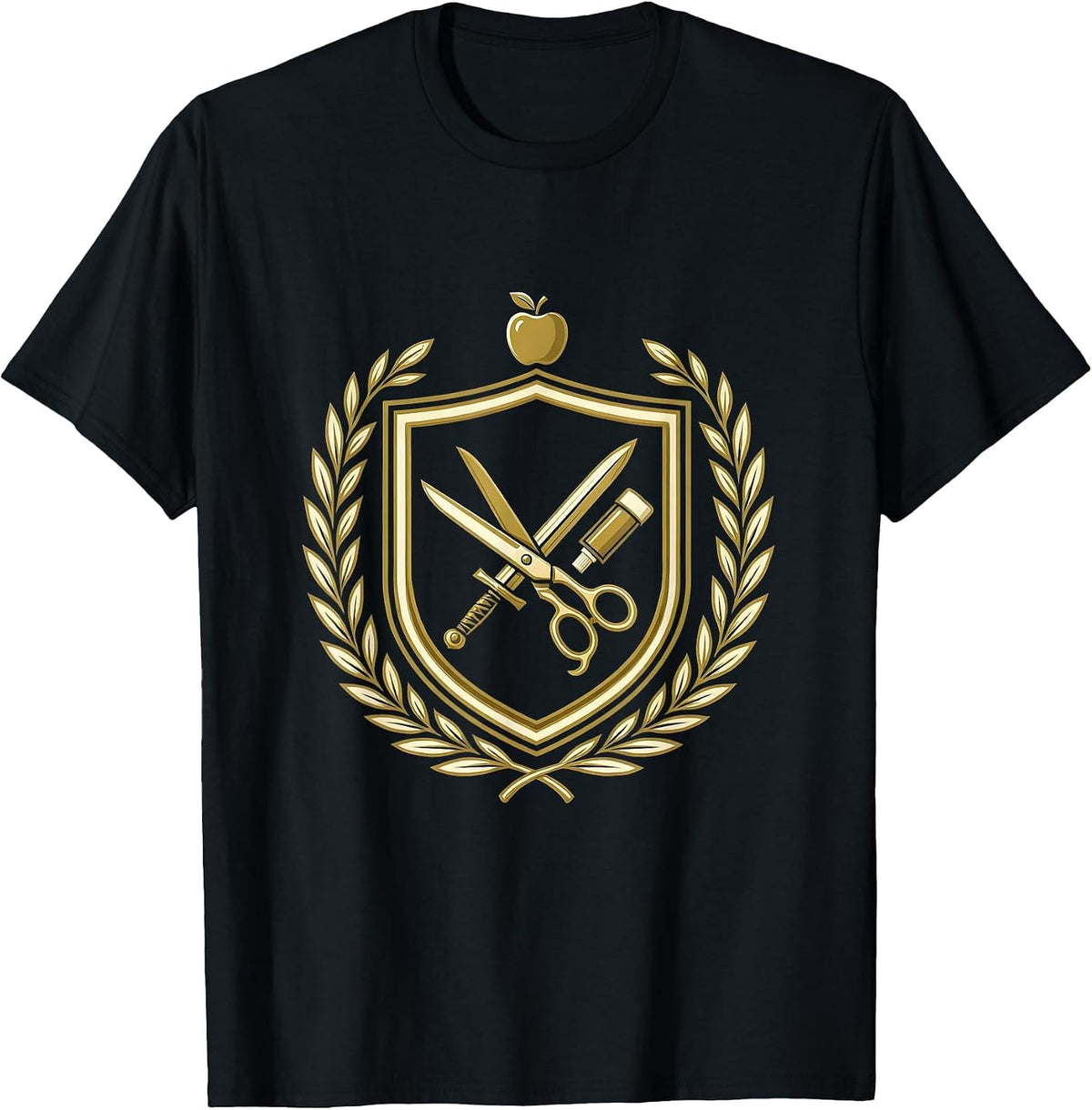 Men's 5th Grade Teacher Scissors Glue Crossed Design T-Shirt - Black