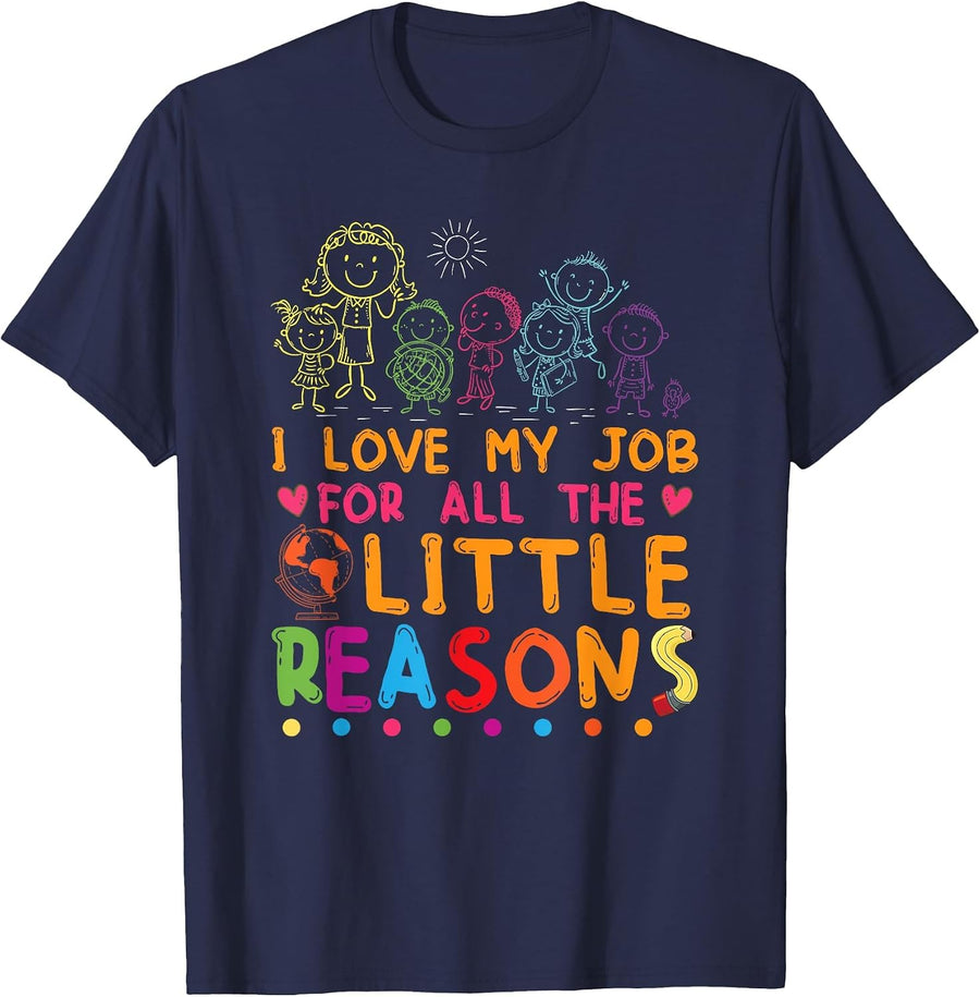 Teacher Pre-K Daycare Teacher Childcare Provider T-Shirt - Navy Blue