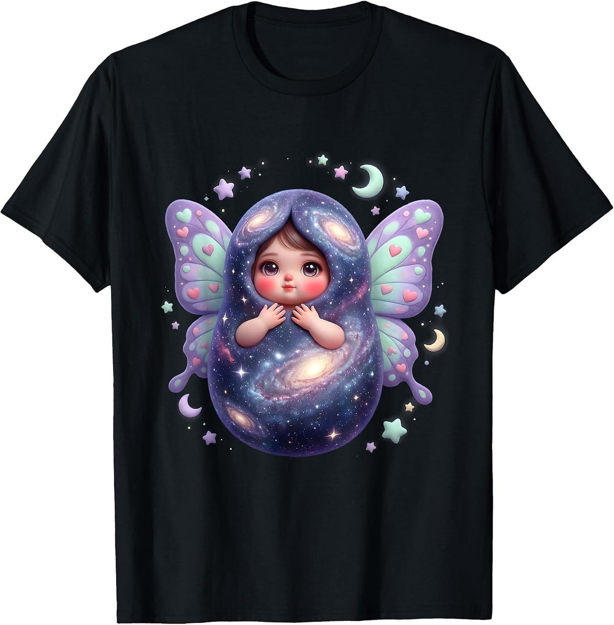 Men's Autism Galaxy Cocoon Transformation Art T-Shirt - Black