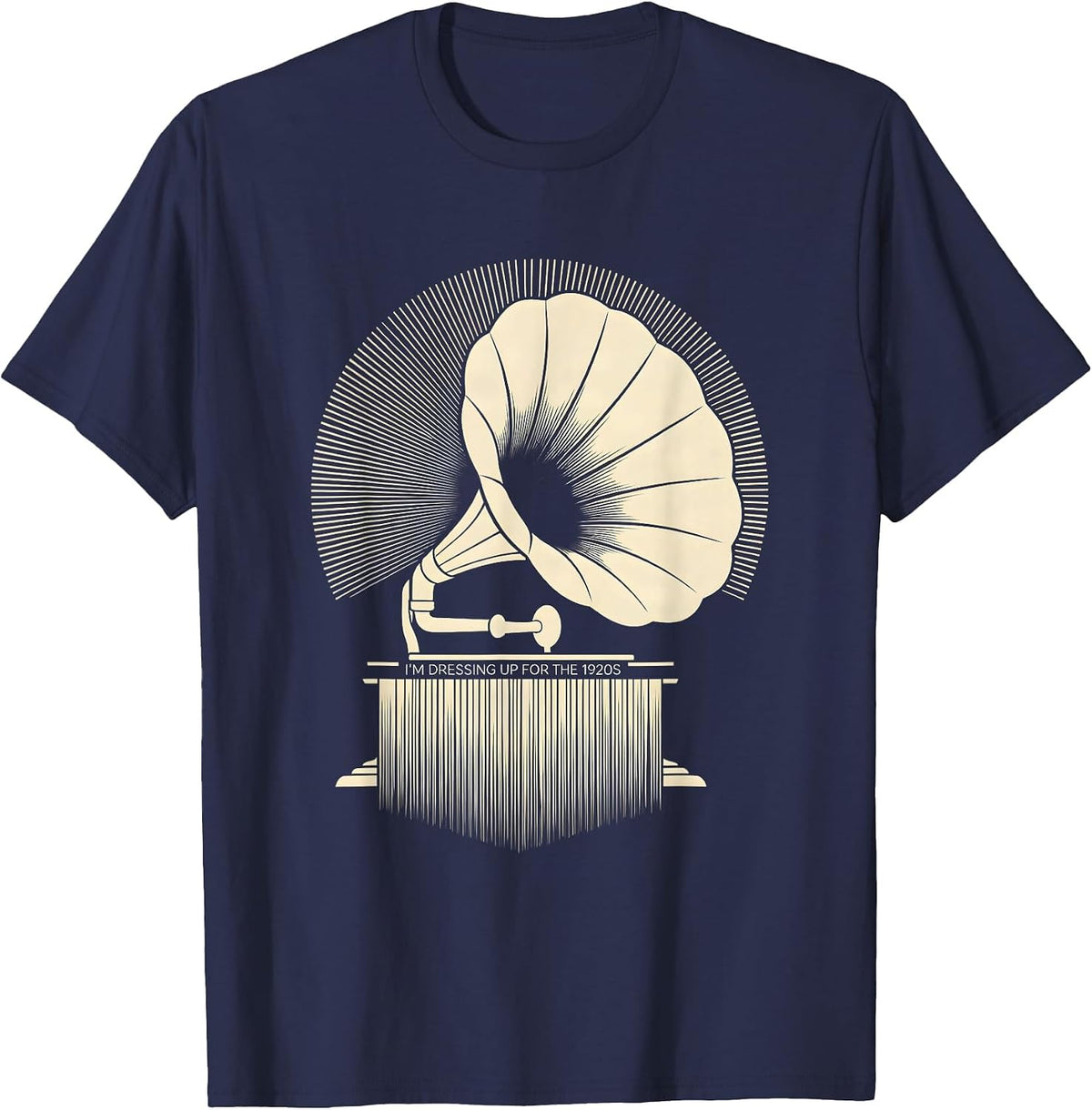 I'm Dressing Up For The 1920s Vintage Roaring 20s Party T-Shirt - Navy Blue