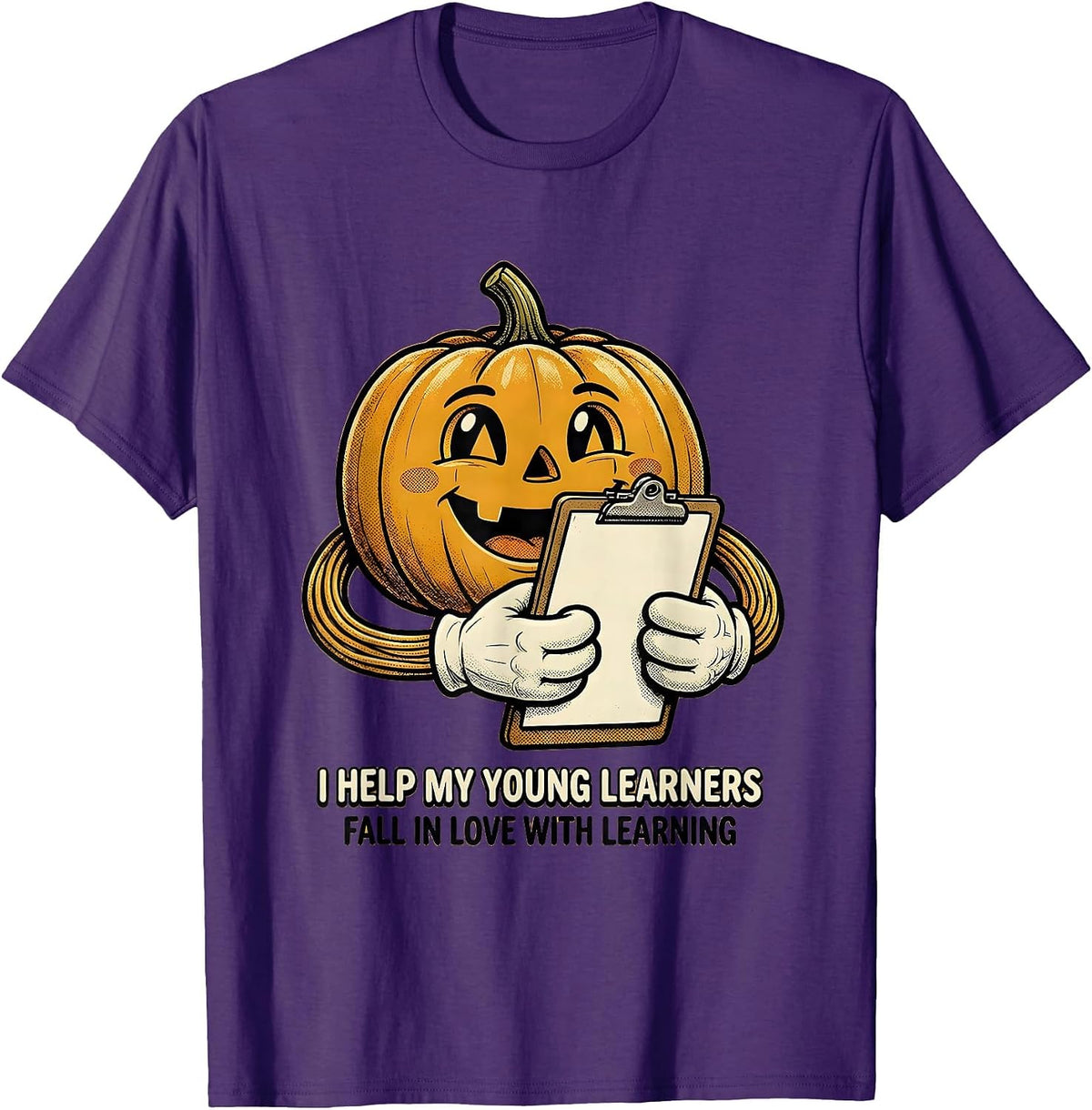 I Help My Young Learners Fall In Love With Learning Retro T-Shirt - Purple