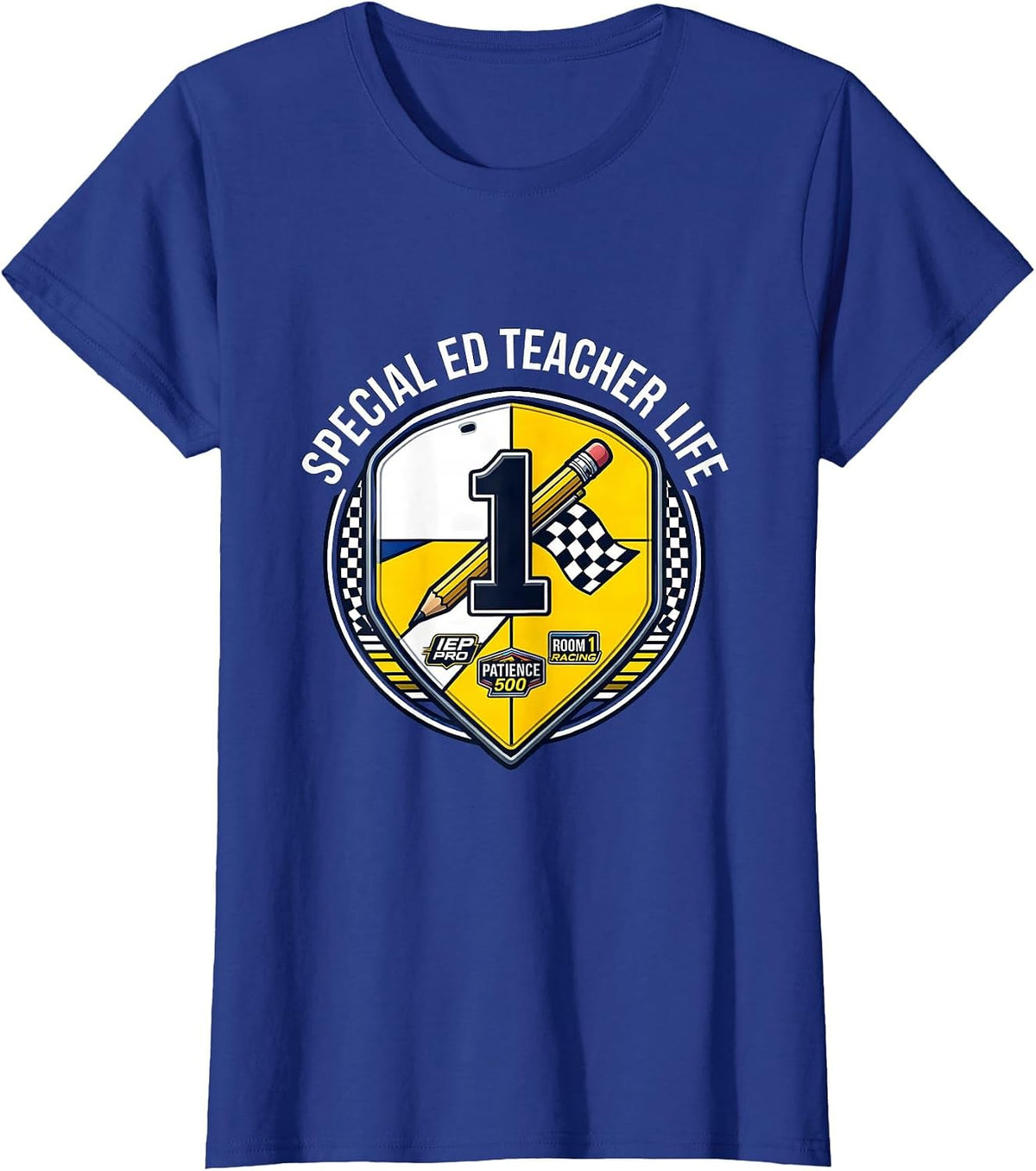 Women's Special Ed Teacher Life Educator Design T-Shirt - Royal Blue