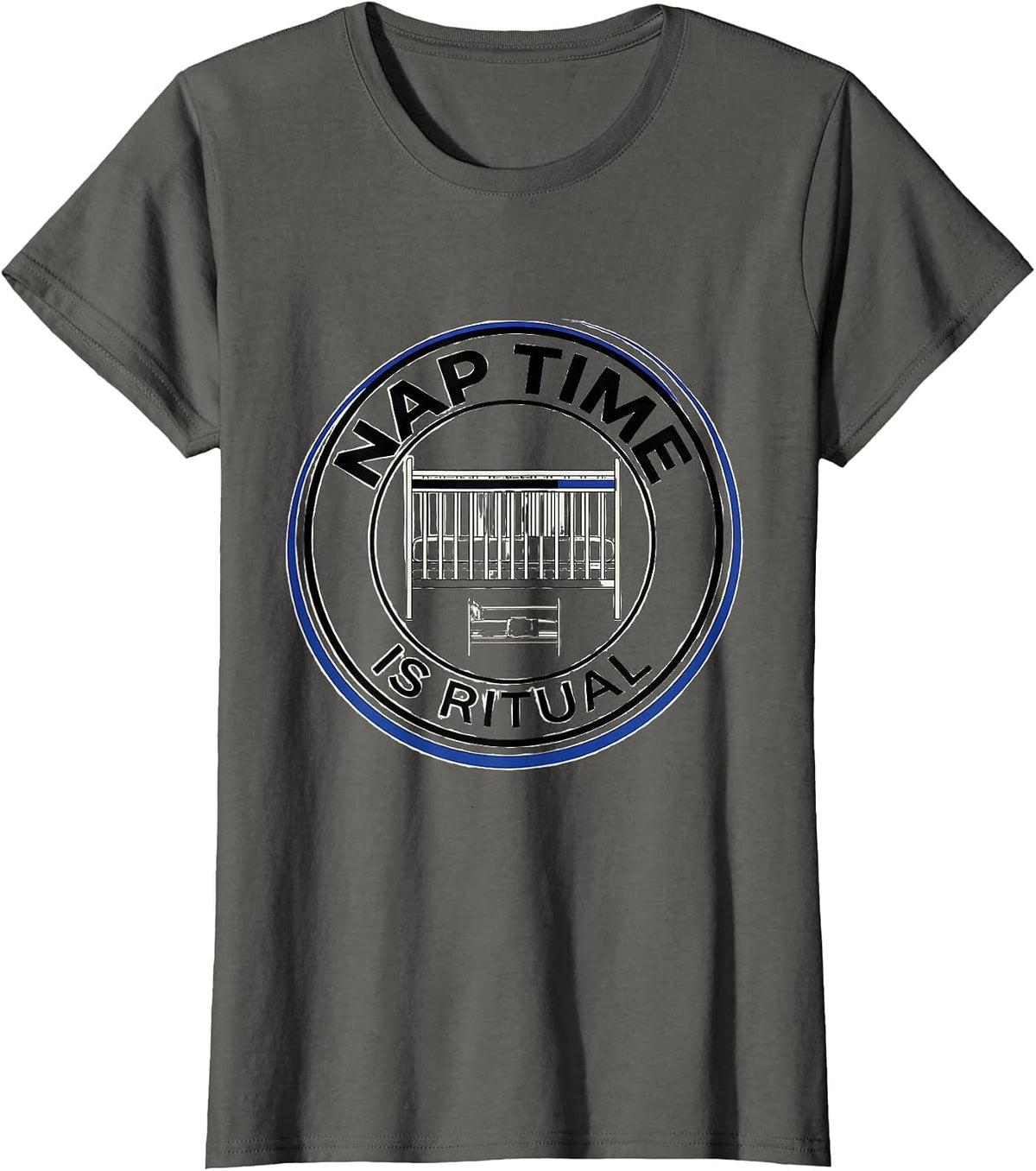 Women's Nap Time Is Ritual Swiss International Daycare Teacher T-Shirt - Asphalt Grey