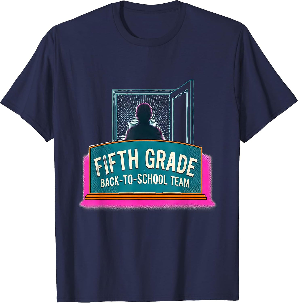 Men's Fifth Grade Back-to-School Team Fifth Grade Teacher Back T-Shirt - Navy Blue