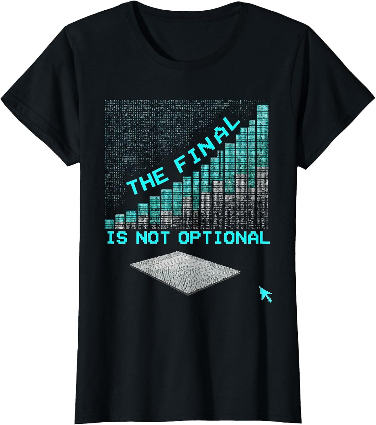 The Final Is Not Optional Funny Professor Syllabus Retro T-Shirt - Black