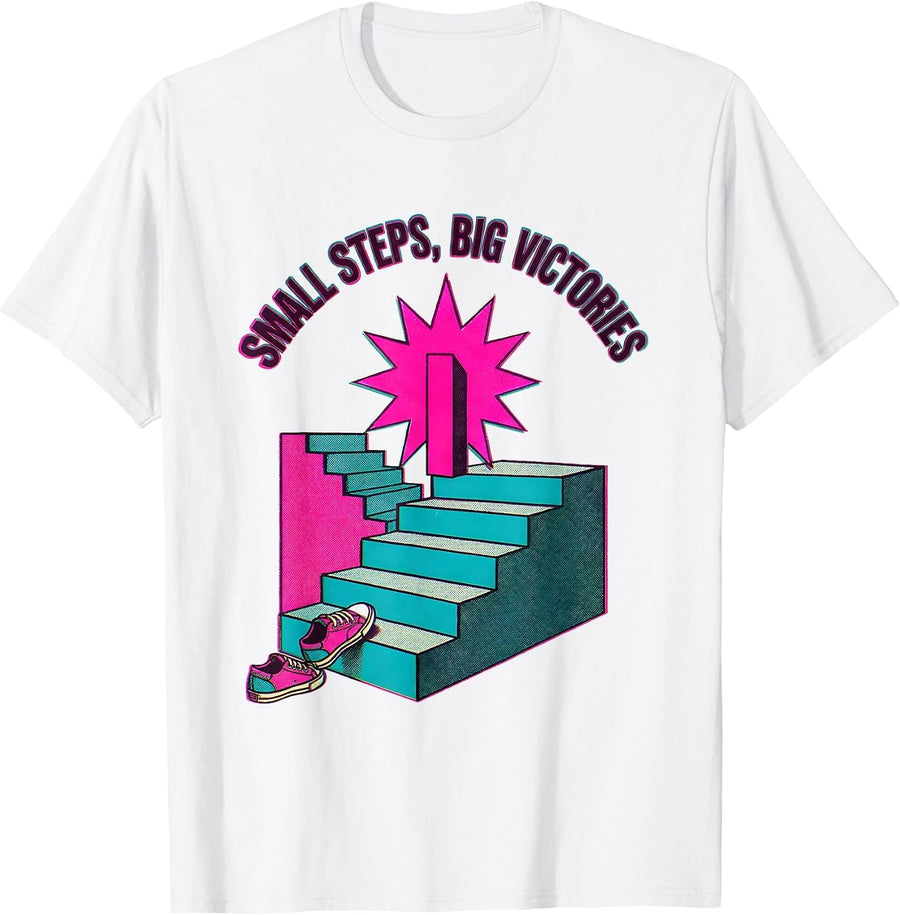 Men's Small Steps Big Victories Special Education Teacher T-Shirt - White