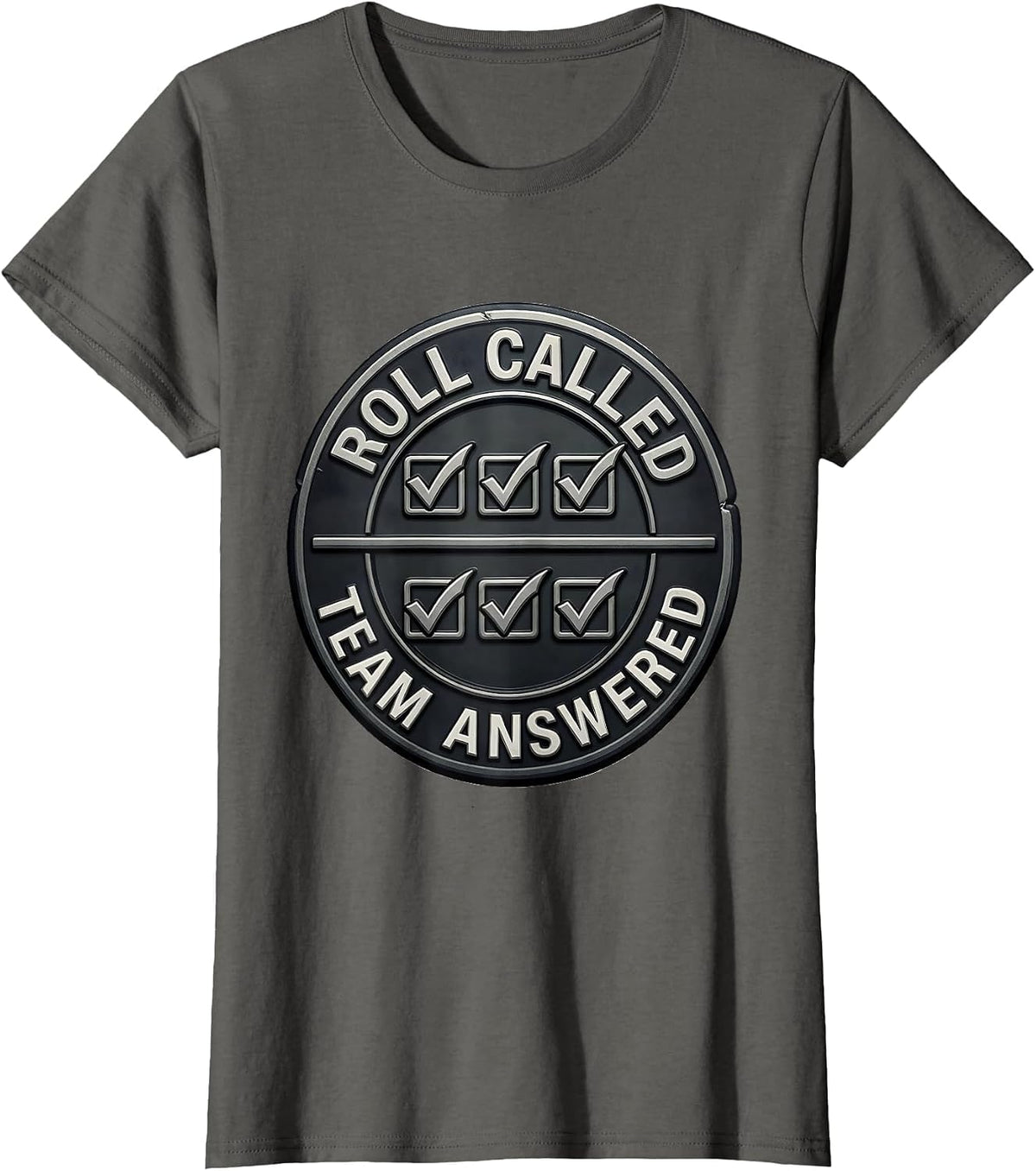 Women's Roll Called Team Answered Special Education Teacher Squad T-Shirt - Asphalt Grey