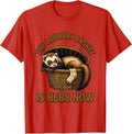 Men's The Laundry Basket Is Hers Now Funny Ferret Lover Christmas T-Shirt - Red
