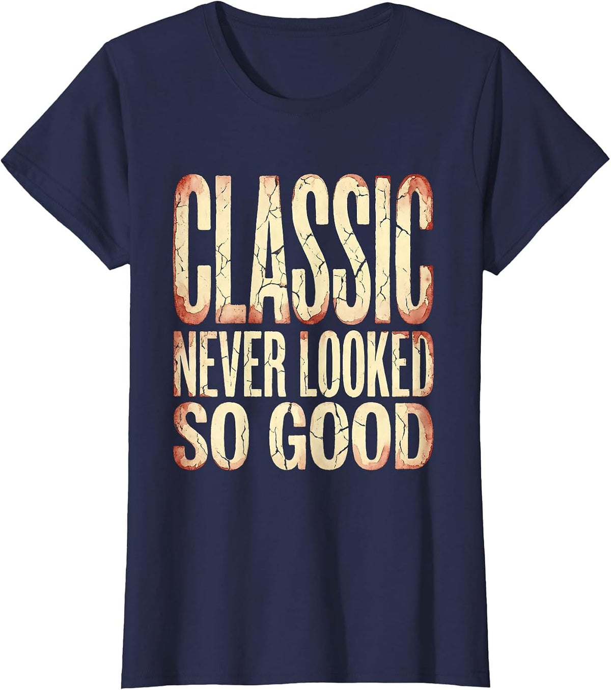 Women's Classic Never Looked So Good Tuxedo Design T-Shirt - Navy Blue