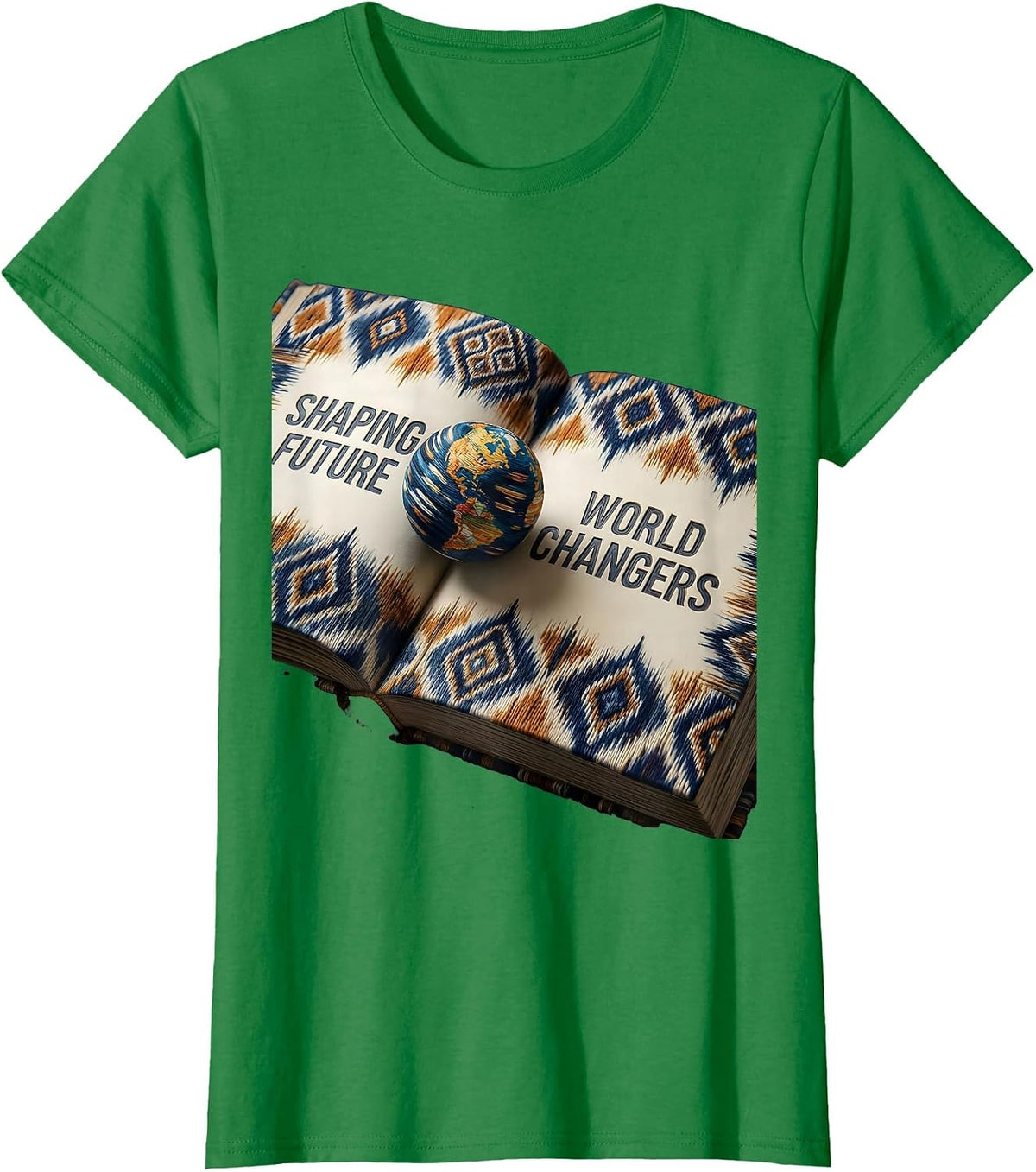 Shaping Future World Changers 5th Grade Teacher T-Shirt - Kelly Green