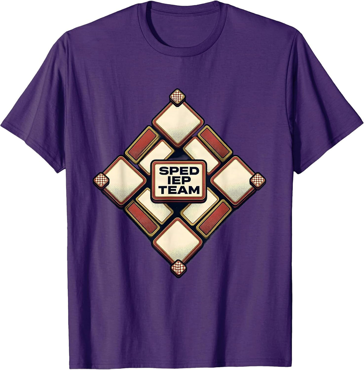 Men's SPED IEP Team Emblem Special Education Teacher Appreciation T-Shirt - Purple