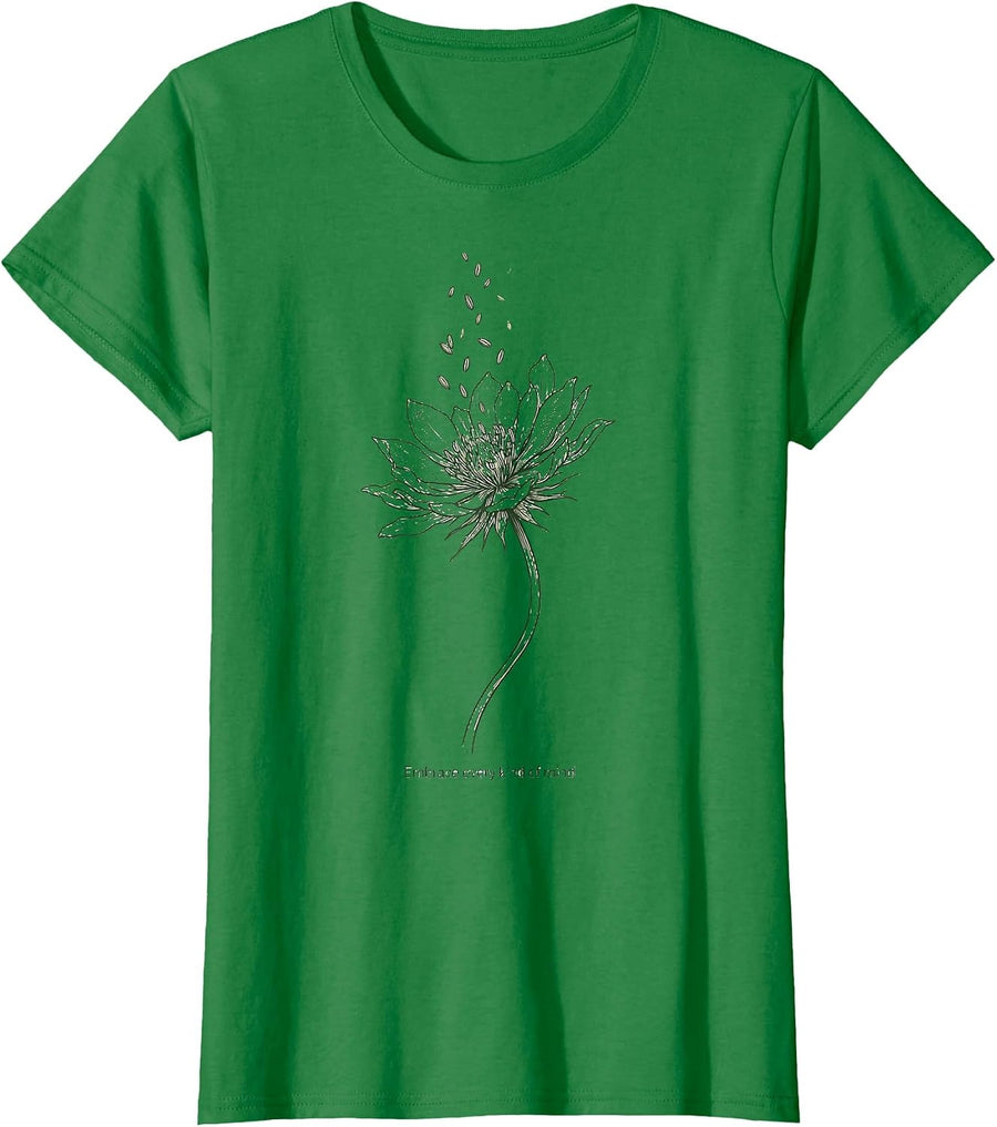 Women's Embrace Every Kind of Mind Autism Awareness Design T-Shirt - Kelly Green