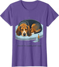 Assistant To A Sleeping Basset Hound Funny Dog Lover Gift T-Shirt - Purple Heather