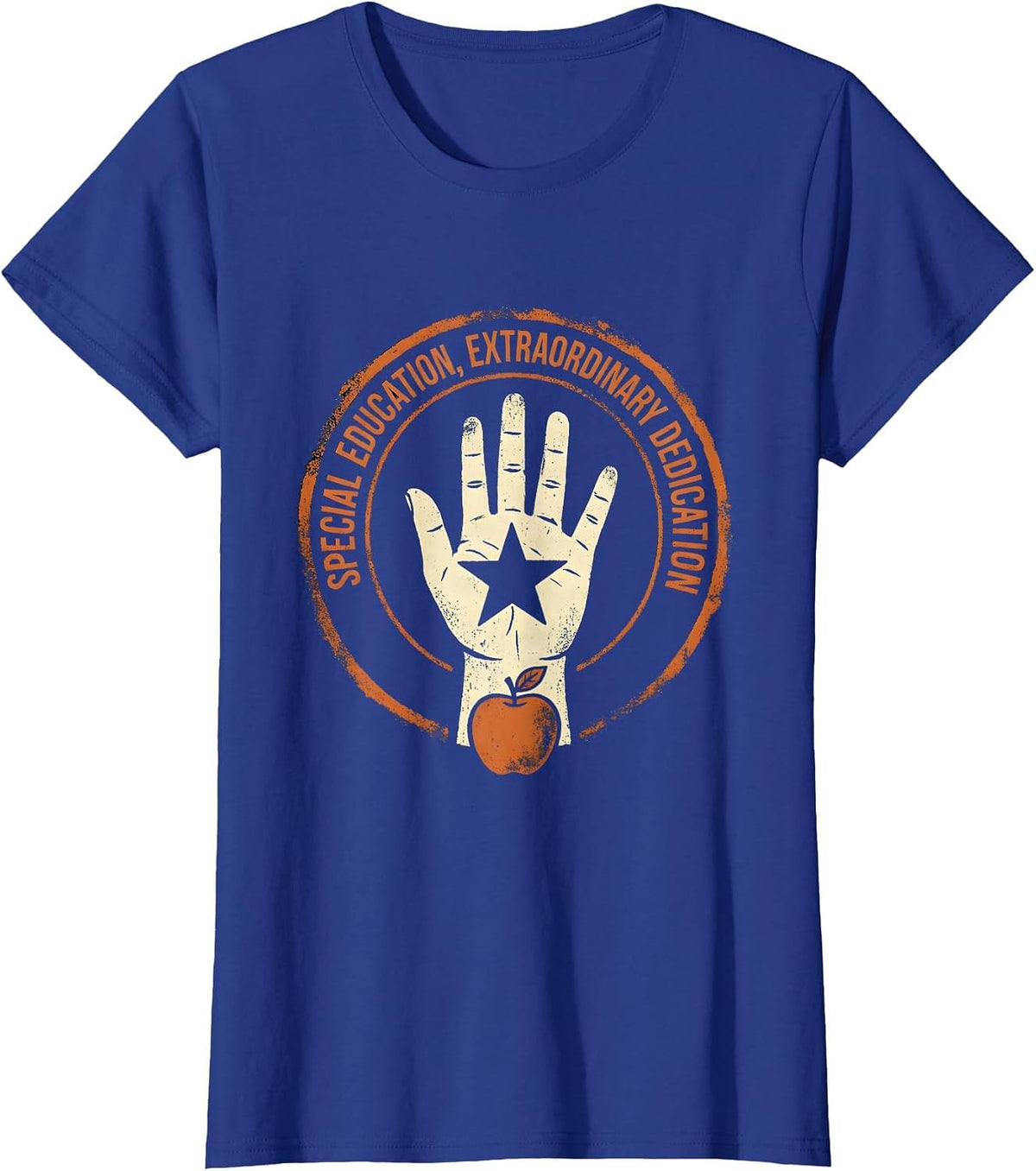 Women's Special Education Extraordinary Dedication Teacher T-Shirt - Royal Blue