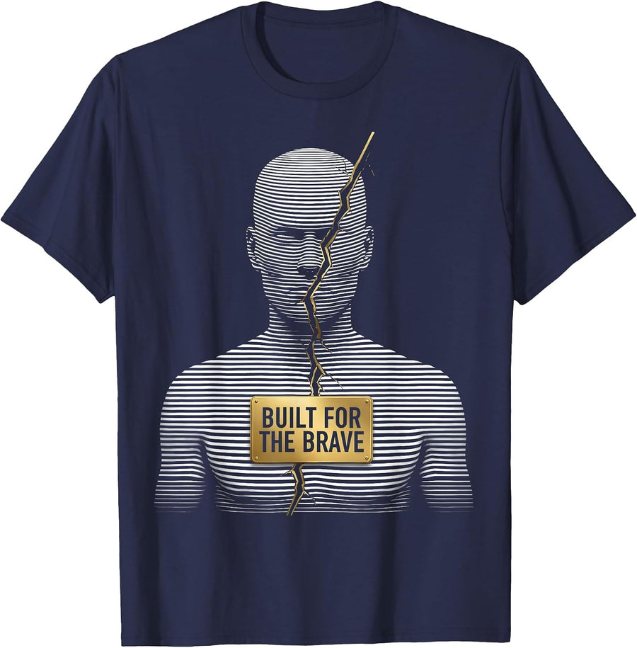 Built for the Brave Special Education Design T-Shirt - Navy Blue