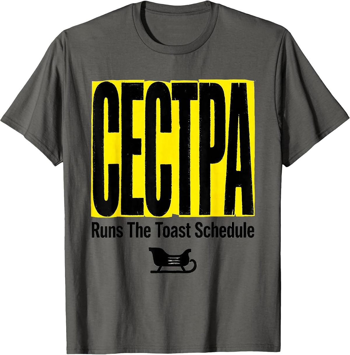 Сестра — Runs The Toast Schedule Funny Russian Heritage T-Shirt - Asphalt Grey
