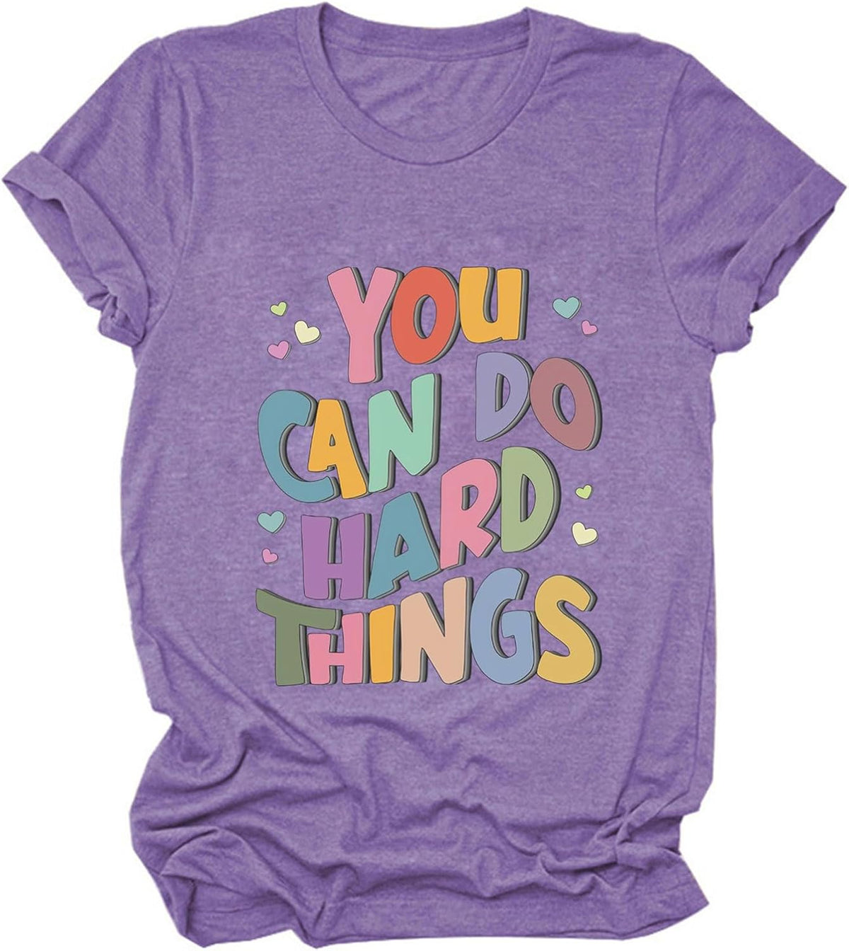 Teacher Shirts Women You Can Do Hard Things Graphic T-Shirt Special Education Tee Casual Inspirational Teacher Tshirt -