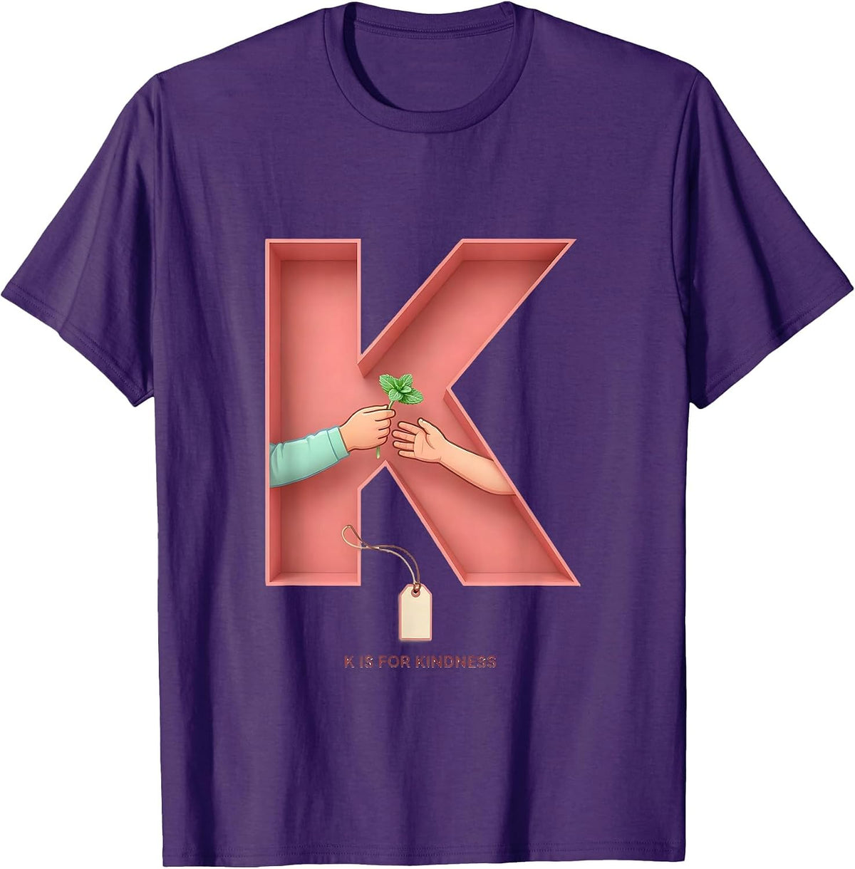 K Is For Kindness Kindergarten Teacher Back to School T-Shirt - Purple