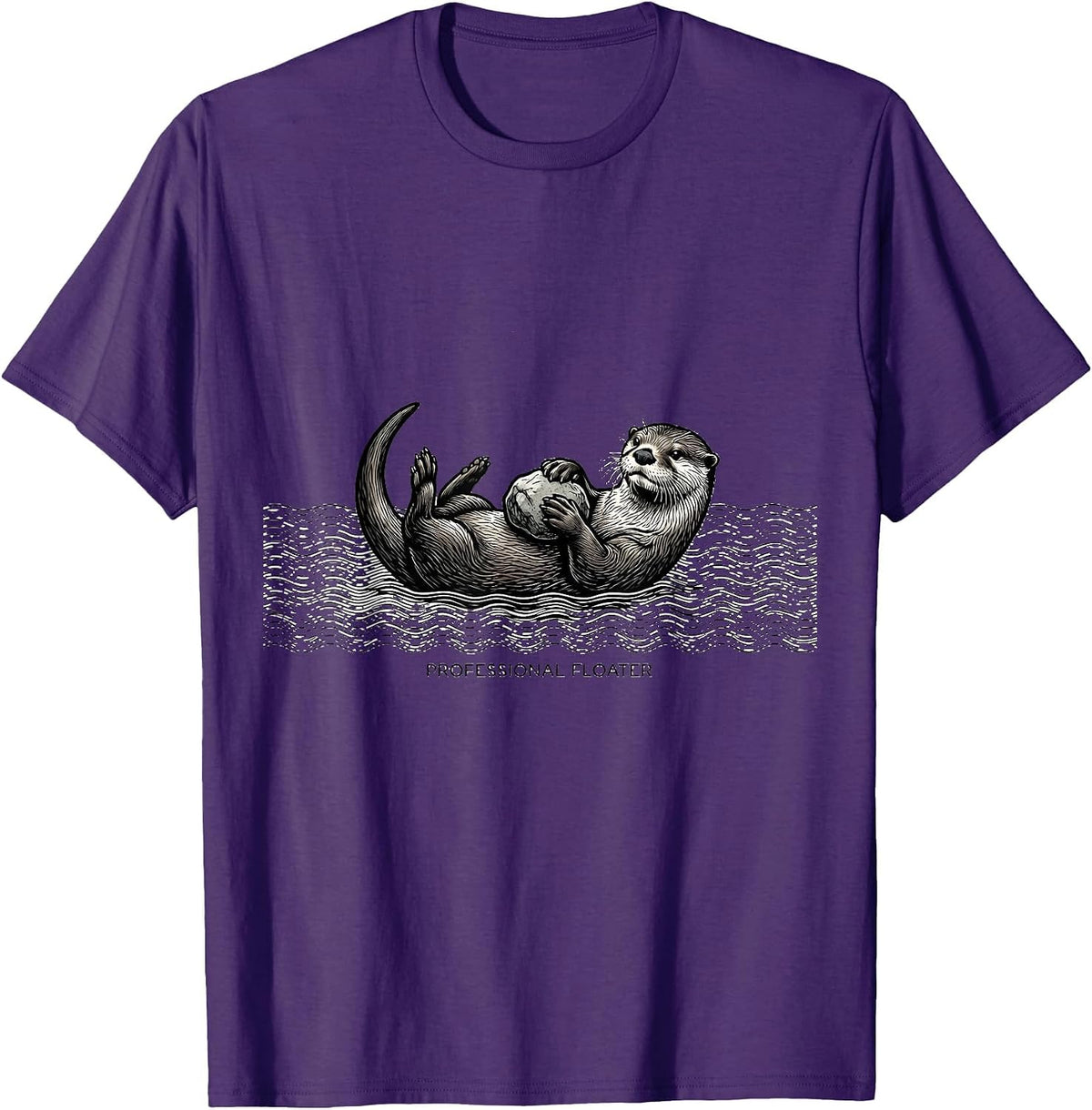 Professional Floater Funny Otter Lover Gift T-Shirt - Purple