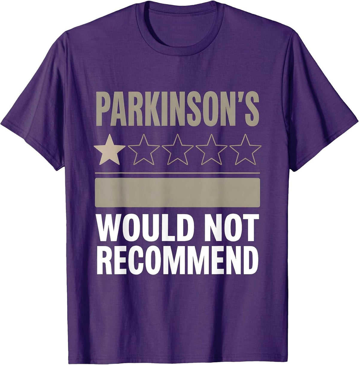 Parkinson's: Would Not Recommend Bold Awareness Design T-Shirt - Purple