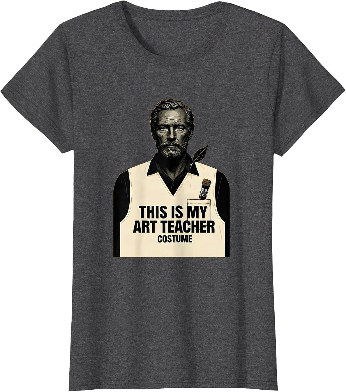 Women's This Is My Art Teacher Costume Funny Halloween Teacher Humor T-Shirt - Dark Heather Grey