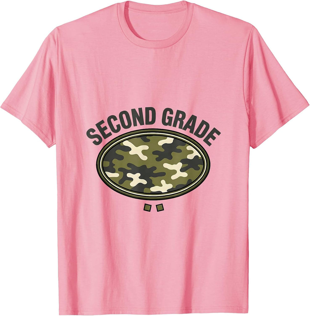 Men's Second Grade Camo Back To School Boys Teacher 2nd Grade T-Shirt - Pink