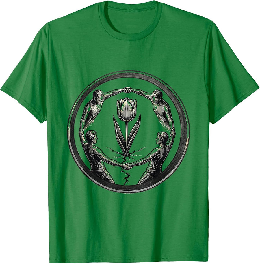 Men's Parkinson's Awareness Support Ribbon Defiant Humor T-Shirt - Kelly Green