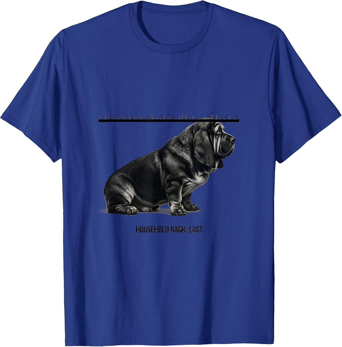 Household Rank Last Funny Basset Hound Dog Lover Gift T-Shirt - Royal Blue