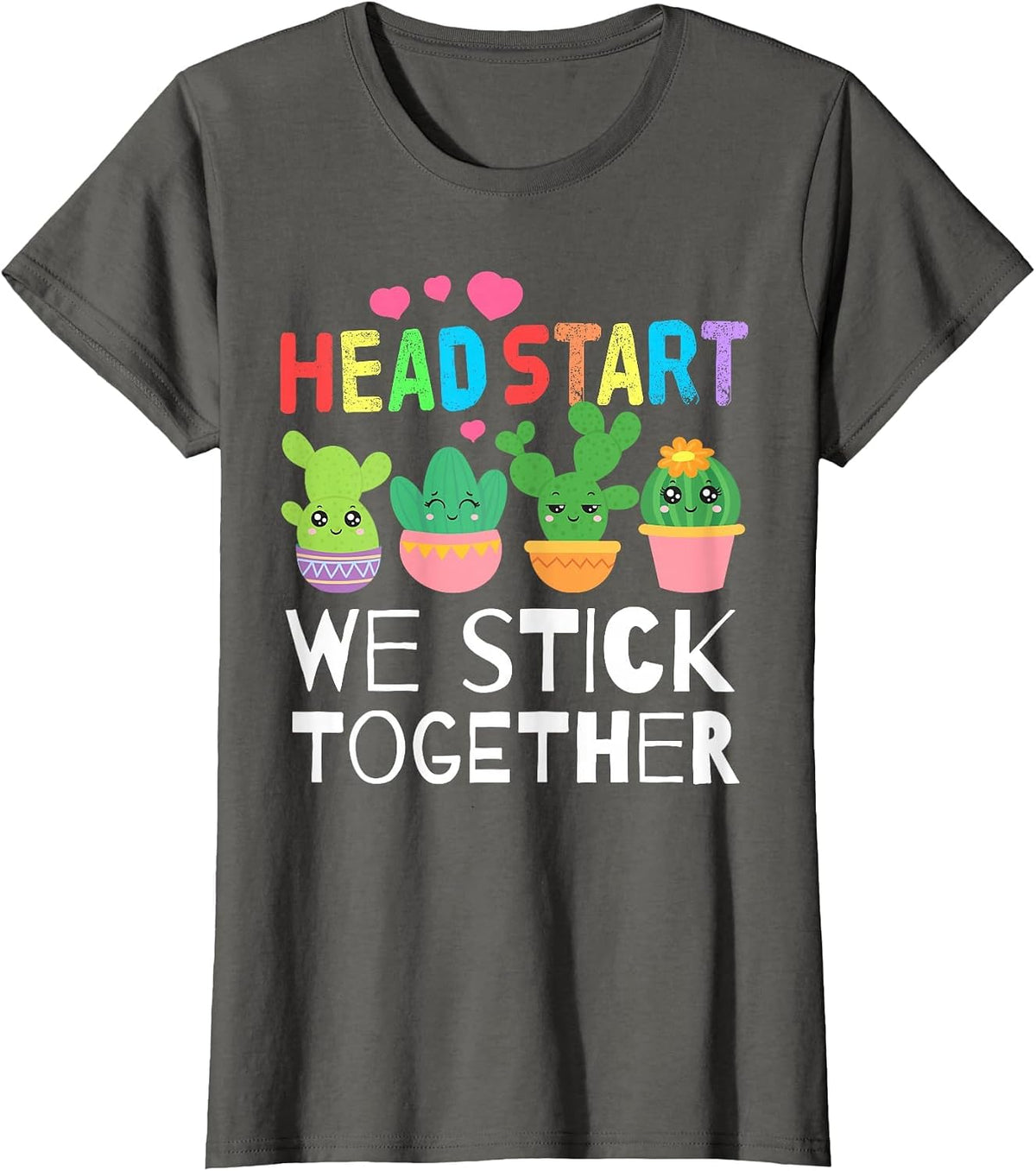 Teacher Early Childhood Education Preschool Head Start Crew T-Shirt - Asphalt Grey