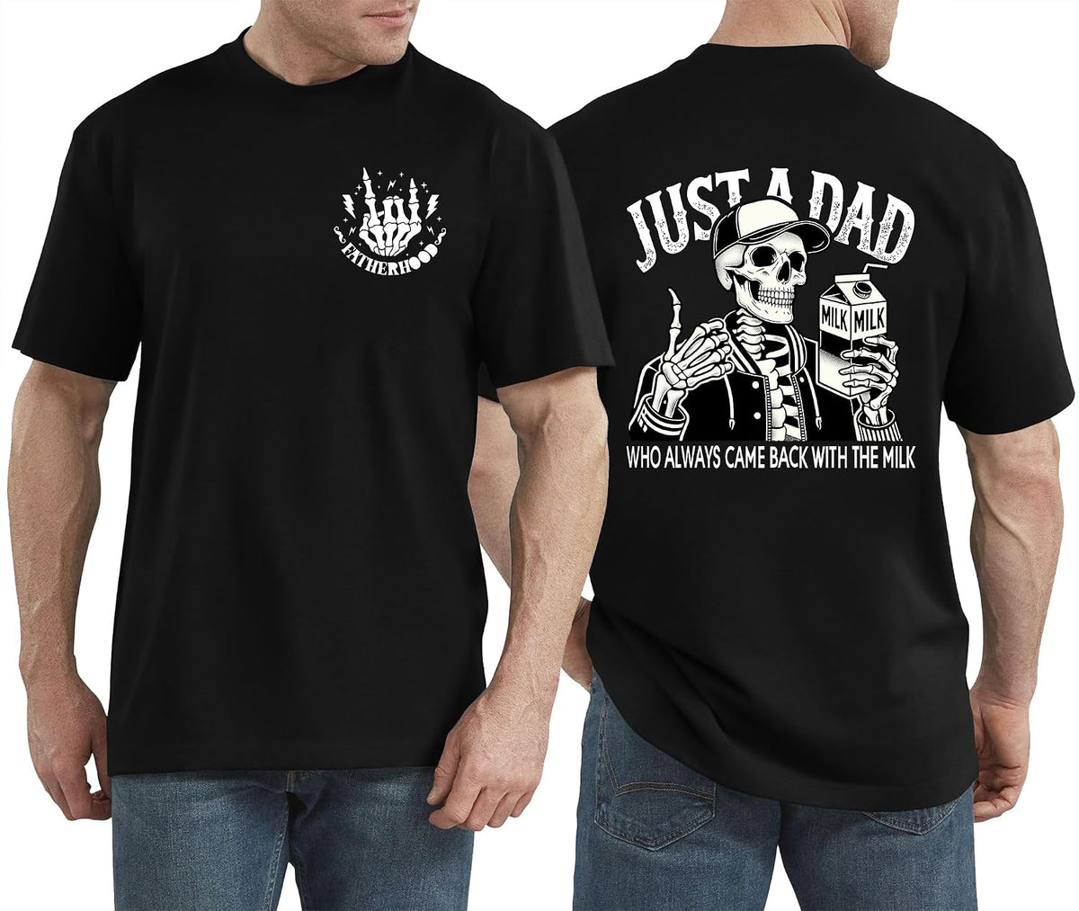 Dad Shirt Men: Just A Dad Who Always Came Back with The Milk T-Shirt Daddy Tshirt Funny Father's Day Tee - Green2